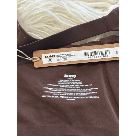 Skims Smoothing Intimates Unlined Full Coverage Bra Cocoa Size 34DDD - Picture 8 of 8